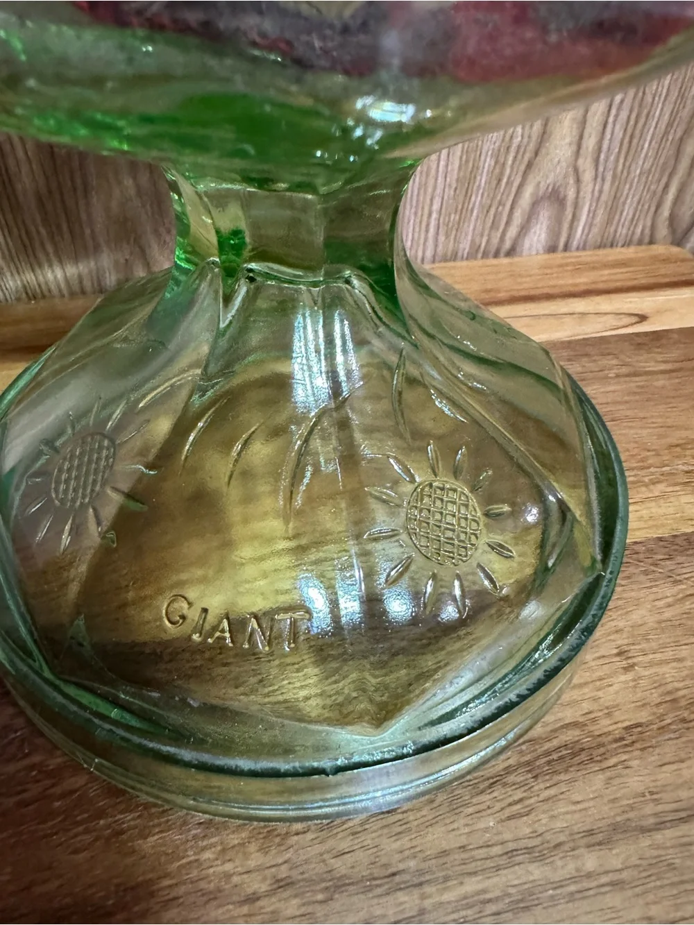 Vintage-Inspired Green Glass Lantern - Home Accents